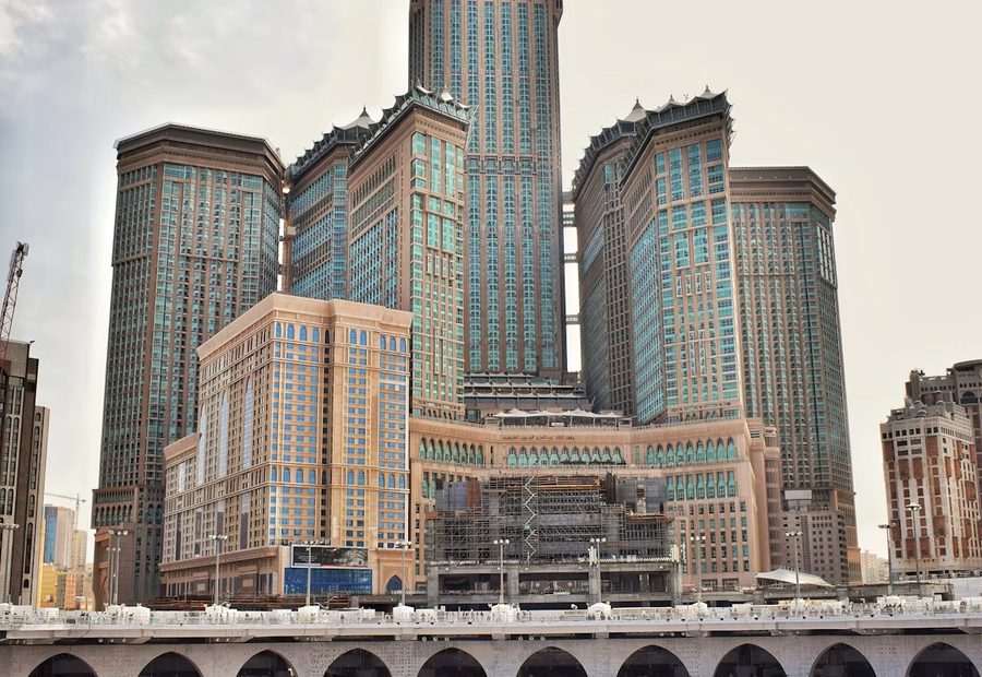Abraj Al Bait clock tower overlooking the Haram